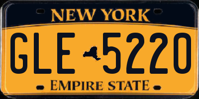 NY license plate GLE5220