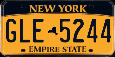 NY license plate GLE5244