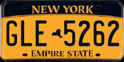 NY license plate GLE5262