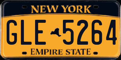 NY license plate GLE5264
