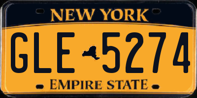 NY license plate GLE5274