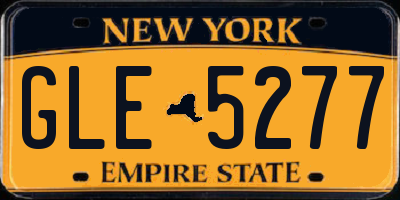 NY license plate GLE5277