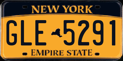 NY license plate GLE5291
