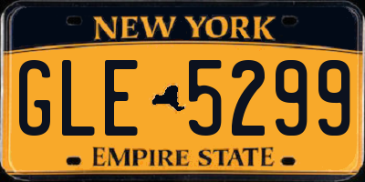 NY license plate GLE5299