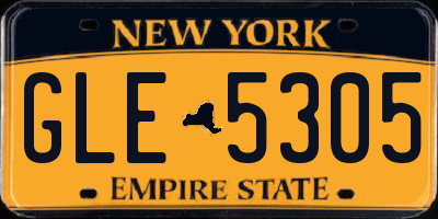 NY license plate GLE5305