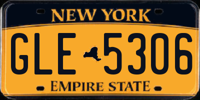 NY license plate GLE5306