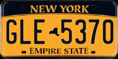 NY license plate GLE5370