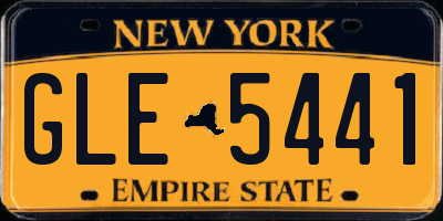 NY license plate GLE5441