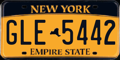 NY license plate GLE5442