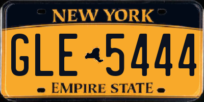 NY license plate GLE5444
