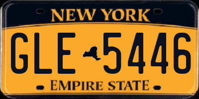 NY license plate GLE5446