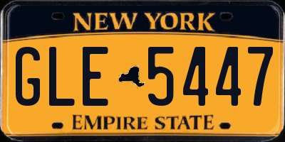 NY license plate GLE5447