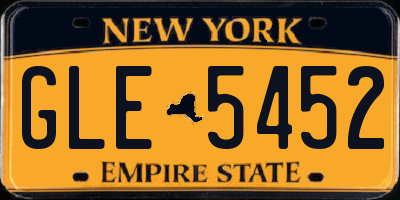 NY license plate GLE5452