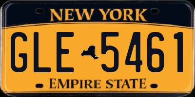 NY license plate GLE5461