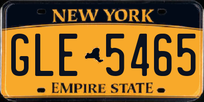 NY license plate GLE5465