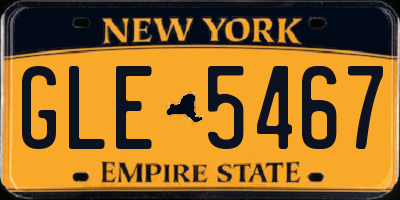 NY license plate GLE5467