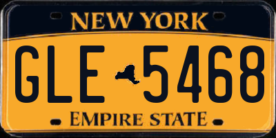NY license plate GLE5468