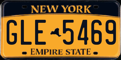 NY license plate GLE5469