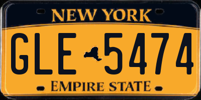 NY license plate GLE5474