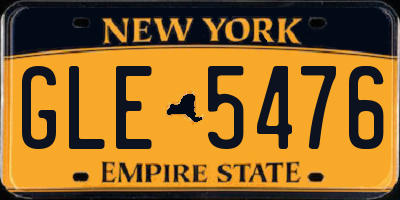 NY license plate GLE5476