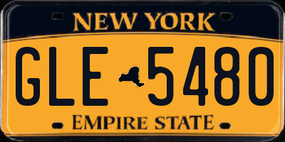 NY license plate GLE5480