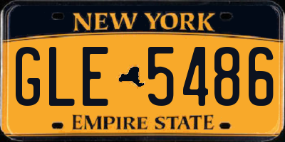 NY license plate GLE5486