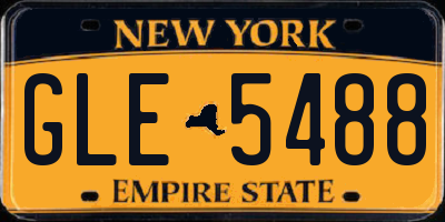 NY license plate GLE5488