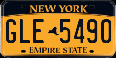 NY license plate GLE5490
