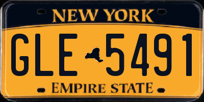 NY license plate GLE5491