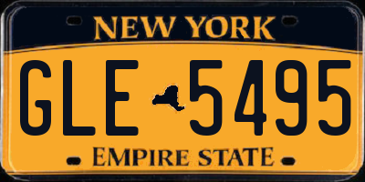 NY license plate GLE5495