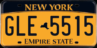 NY license plate GLE5515