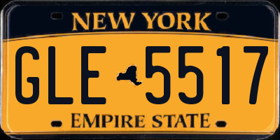 NY license plate GLE5517