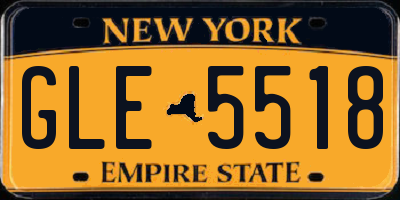 NY license plate GLE5518