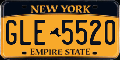 NY license plate GLE5520