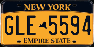 NY license plate GLE5594