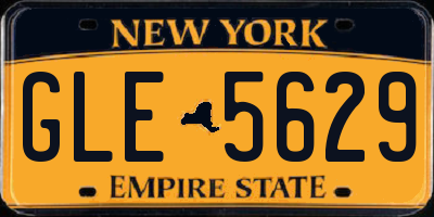 NY license plate GLE5629