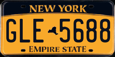 NY license plate GLE5688