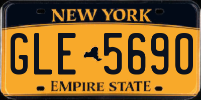 NY license plate GLE5690