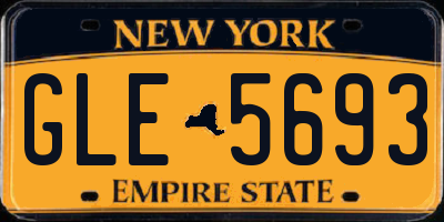 NY license plate GLE5693