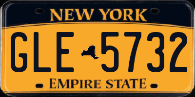 NY license plate GLE5732
