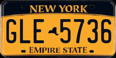 NY license plate GLE5736