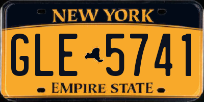 NY license plate GLE5741