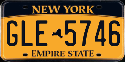 NY license plate GLE5746