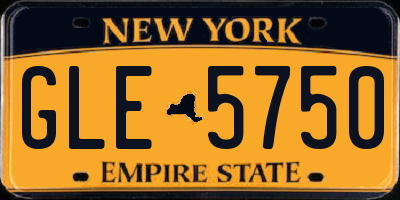 NY license plate GLE5750