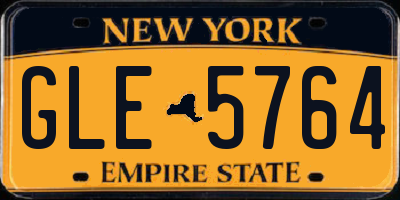 NY license plate GLE5764