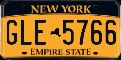 NY license plate GLE5766