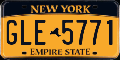 NY license plate GLE5771