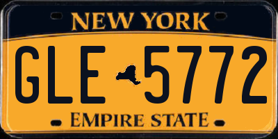 NY license plate GLE5772