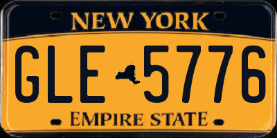 NY license plate GLE5776