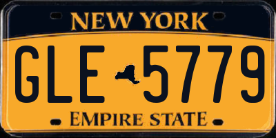 NY license plate GLE5779